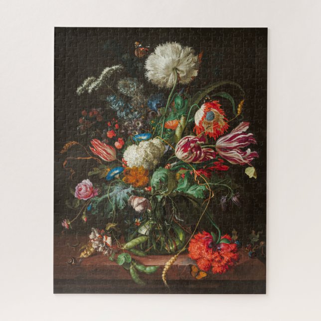 Puzzle Vase de flores por Jan Davidsz de Heem (Vertical)