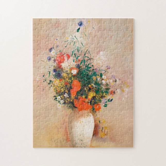 Puzzle Vase de flores por Redon Post-Impresionista (Vertical)