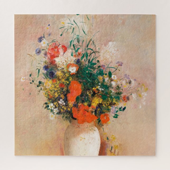 Puzzle Vase de flores por Redon Post-Impresionista (Vertical)