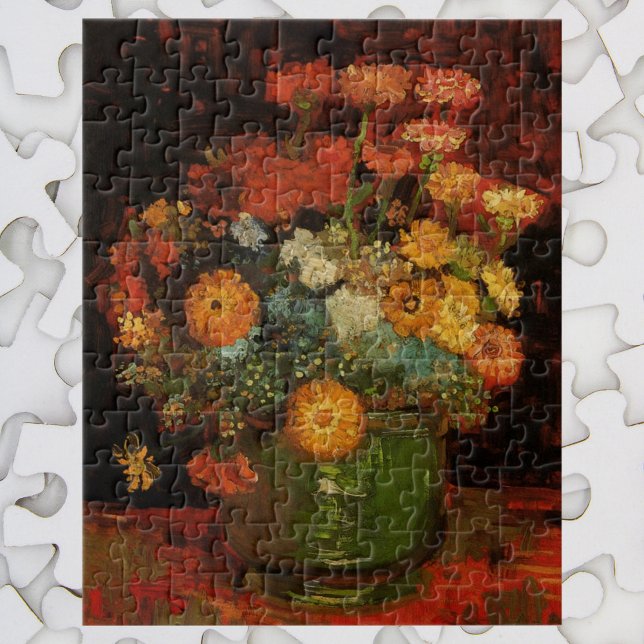 Puzzle Vase de vida con zinnias de Vincent van Gogh (Subido por el creador)