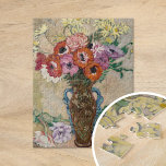 Puzzle Vase decorada con anémonas | Louis Valtat<br><div class="desc">Vase decorada con anémonas y daisies de sabana amarilla | Vase décoré aux anémones et marguerites jaunes de savane (alrededor de 1908) | Obra original del artista francés Louis Valtat (1869-1952). El cuadro representa una quietud de hermosas flores en un jarrón. Utilice las herramientas de diseño para agregar texto personalizado...</div>