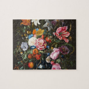 Puzzle Vase of Flowers. Creator Jan Davidsz de Heem.