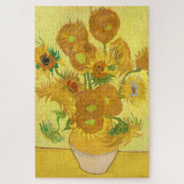 Puzzle Vase with fifteen sunflowers by Vincent Van Gogh