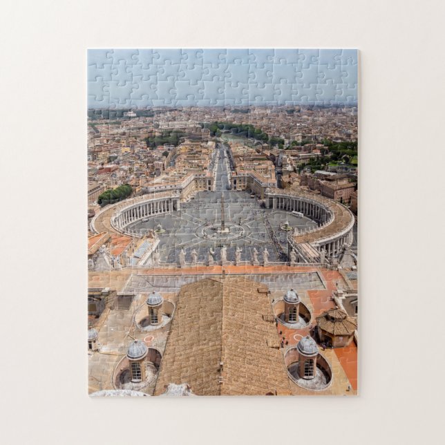 Puzzle Vaticano, Italia: Vista aérea de la Plaza San Pedr (Vertical)