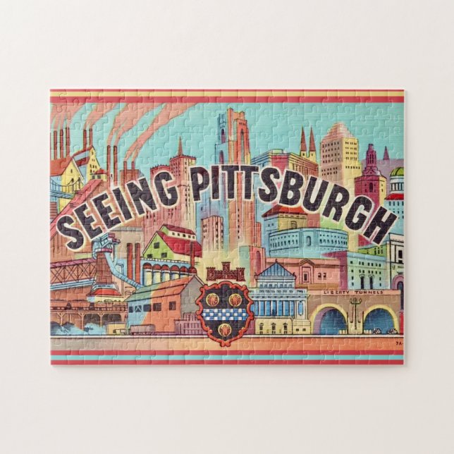 Puzzle Véase Pittsburgh Illustrated 11x14 (Horizontal)