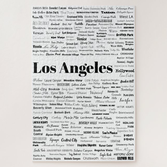 Puzzle Vecinos de Los Ángeles de vuelta en blanco (Vertical)