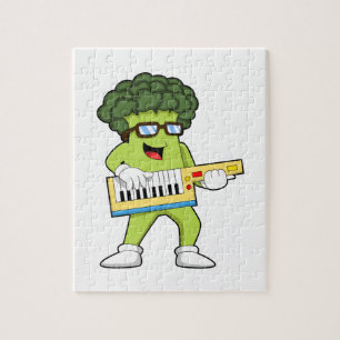 Puzzle Vegan Broccoli en Music with Guitar