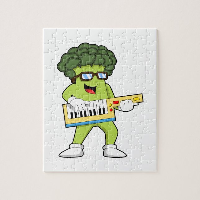 Puzzle Vegan Broccoli en Music with Guitar (Vertical)