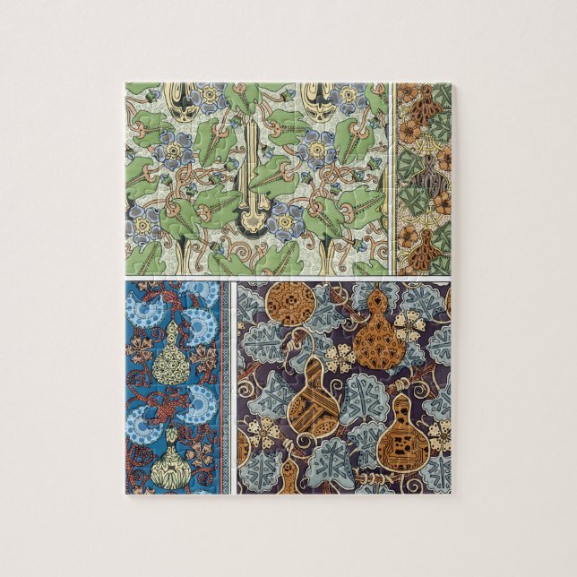 Puzzle Vegetales de estilo Art Nouveau vintage, Gourdes (Vertical)
