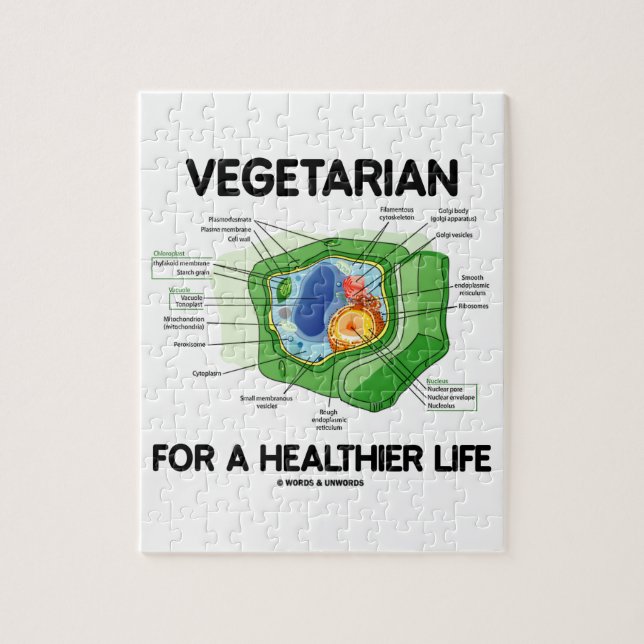 Puzzle Vegetariano por una vida más sana (célula de la (Vertical)