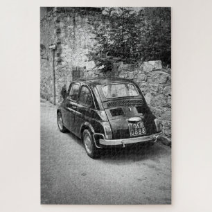 Puzzle Vehículo FIAT 500 en blanco y negro