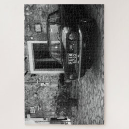 Puzzle Vehículo FIAT de época en Italia monocromo
