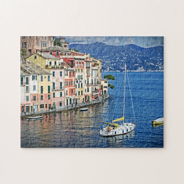 Puzzle Vela a Portofino -Italia Holiday-11x14-252 pc (Horizontal)