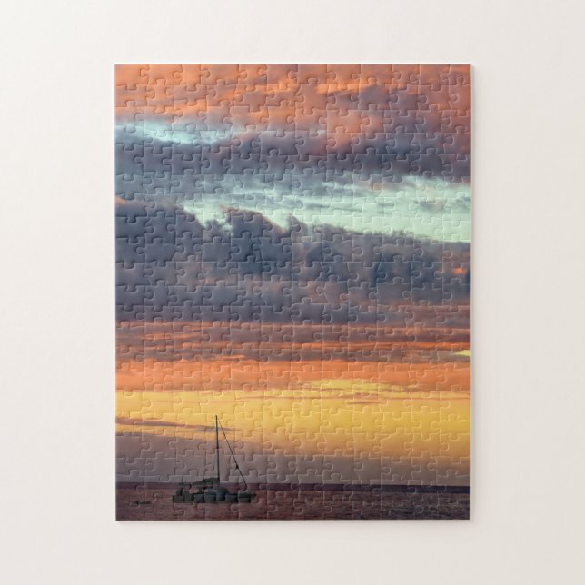 Puzzle Vela al atardecer Hawaii - 11x14 - 252 pcs. (Vertical)