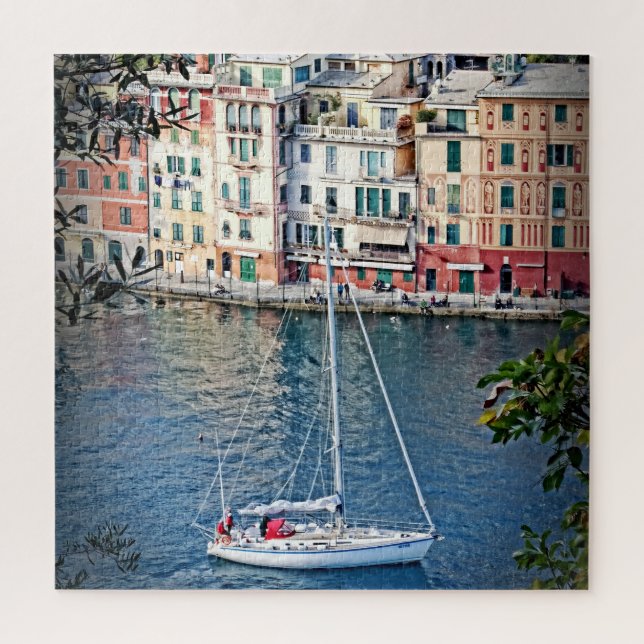 Puzzle Vela de vacaciones a Portofino Italia-20x20-676 pc (Vertical)
