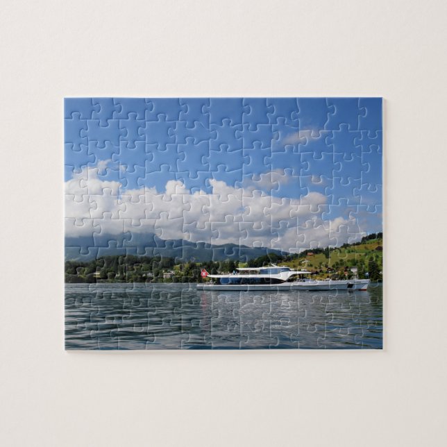 Puzzle Vela Lago Lucerna Suiza - 8x10 - 110 pcs. (Horizontal)