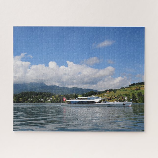 Puzzle Vela Lago Lucerne Suiza - 16x20 - 520 pcs (Horizontal)