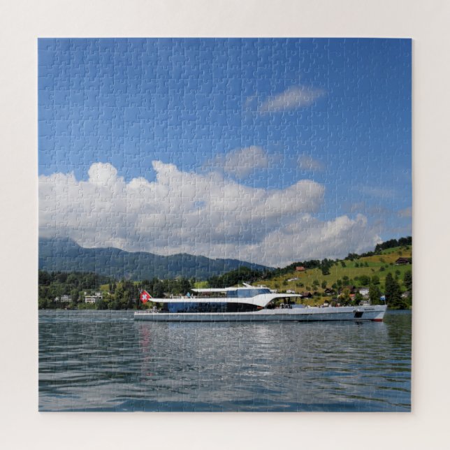 Puzzle Vela Lago Lucerne Suiza - 20x20 - 676 pcs (Vertical)
