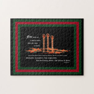 Puzzle Velas navidades, Isaías 9:6