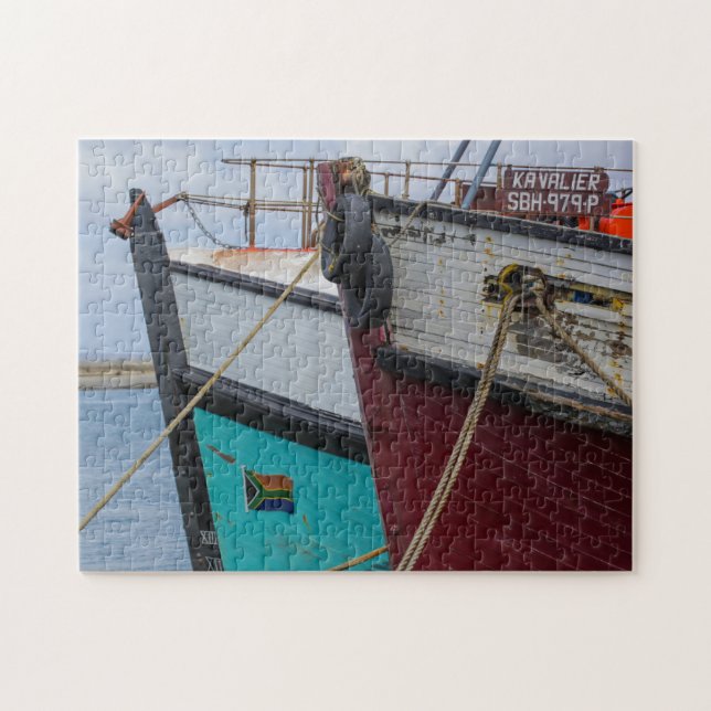 Puzzle Velddrif Pescador Barco Puerto de Sudáfrica (Horizontal)