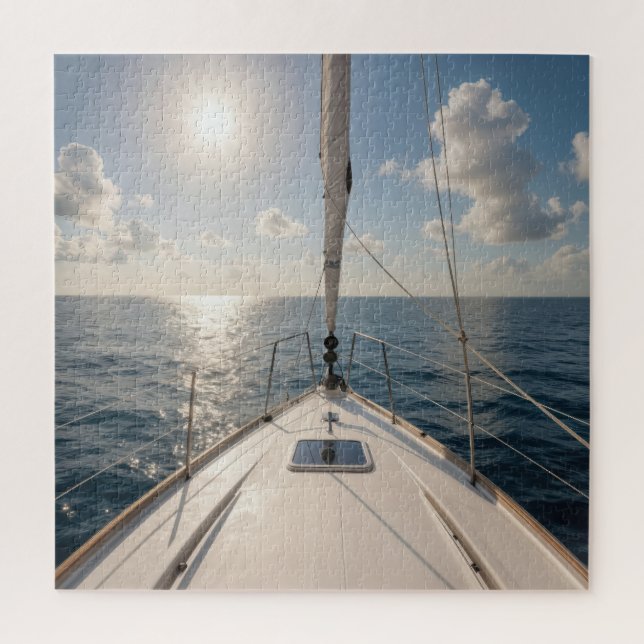 Puzzle Velero en aguas tranquilas del océano (Vertical)