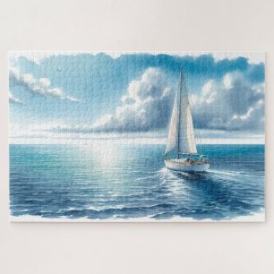 Puzzle Velero solitario Horizonte Azul
