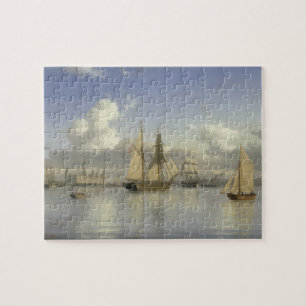 Puzzle Veleros del castillo de Kronborg, Suecia, 1880