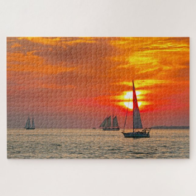 Puzzle Veleros en Key West, Florida, Sunset (Horizontal)