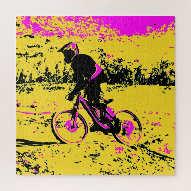 Puzzle Velocidad de recogida - Biker de montaña (Vertical)