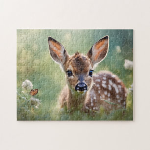 Puzzle venado bebé en estado salvaje
