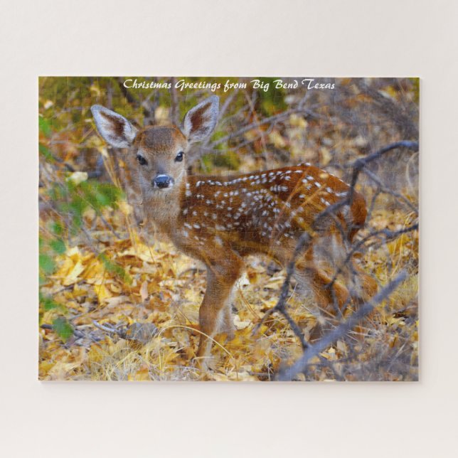 Puzzle Venado en Big Bend Texas.Saludos de Navidad (Horizontal)