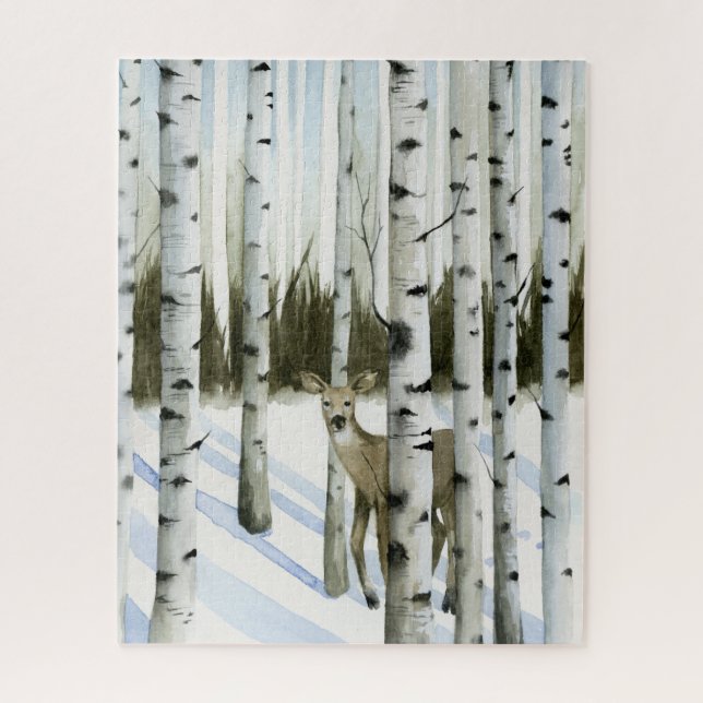 Puzzle Venado en la nieve (Vertical)