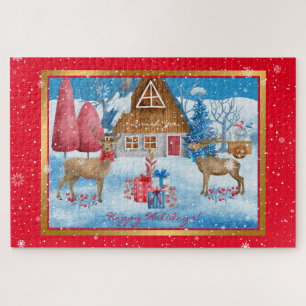 Puzzle Venado y regalos en Personalizar de vacaciones por