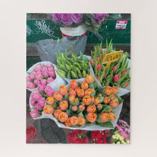 Puzzle Vendedor de flores callejeras, Roma Italia