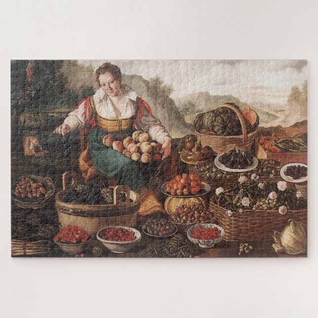 Puzzle Vendedor de frutas por Vincenzo Campi Pintura (Horizontal)