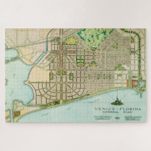 Puzzle Venecia Florida 20x30 Mapa Antiguo