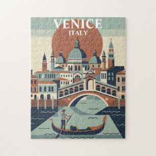 Puzzle Venecia Italia Viajes Antiguos Góndola Canal
