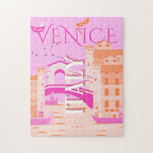 Puzzle Venecia Viajes Art, Italia, Viajes Art, Retro, Ros