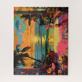 Puzzle Ventana al paraíso - Arte pop en la playa