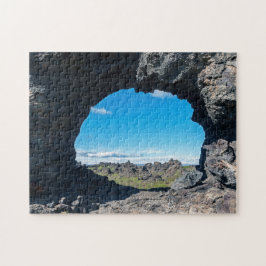 Puzzle Ventana de lava en Dimmuborgir, zona de Myvatn - I
