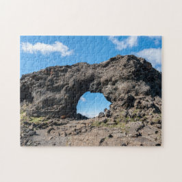 Puzzle Ventana de lava en Dimmuborgir, zona de Myvatn - I
