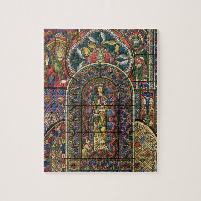 Puzzle Ventana de vidrio templado de la iglesia, arquitec (Vertical)