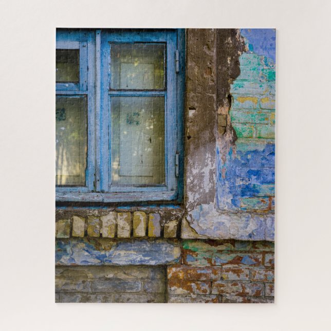 Puzzle Ventana Rustic Old Brick Wood House (Vertical)