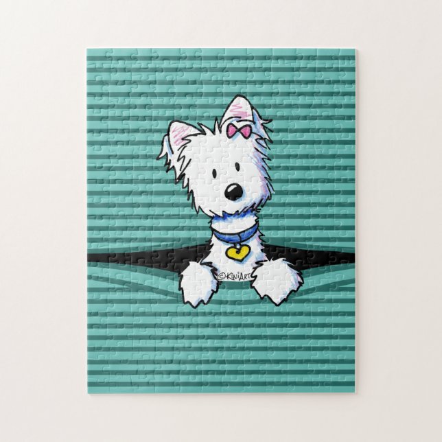 Puzzle Ventana Westie de KiniArt (Vertical)