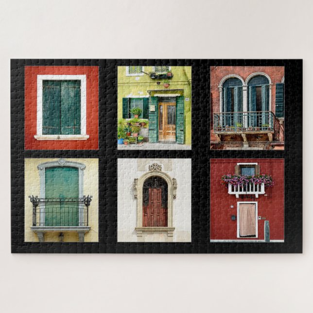 Puzzle Ventanas coloridas Italia (Horizontal)