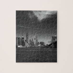 Puzzle ver 2 productos Panoramic Black White Brooklyn