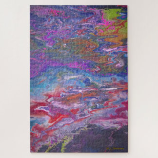 Puzzle Ver desde el espacio Pintura de flujo de arte