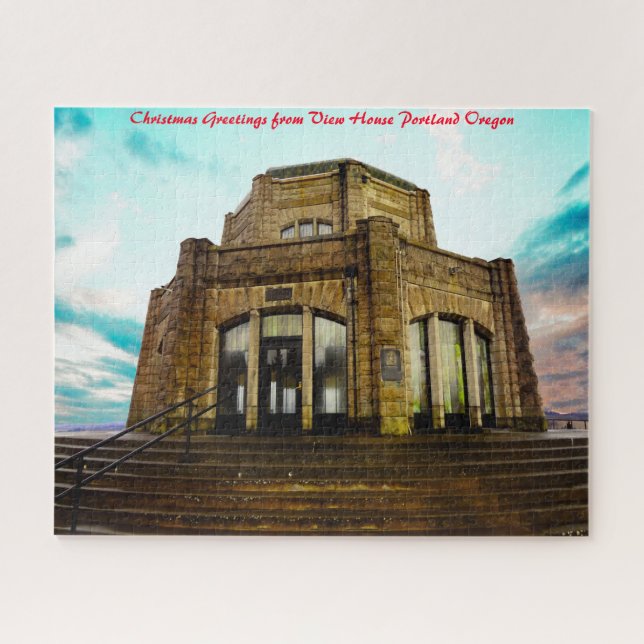 Puzzle Ver House Portland Oregon. Saludos de Navidad (Horizontal)