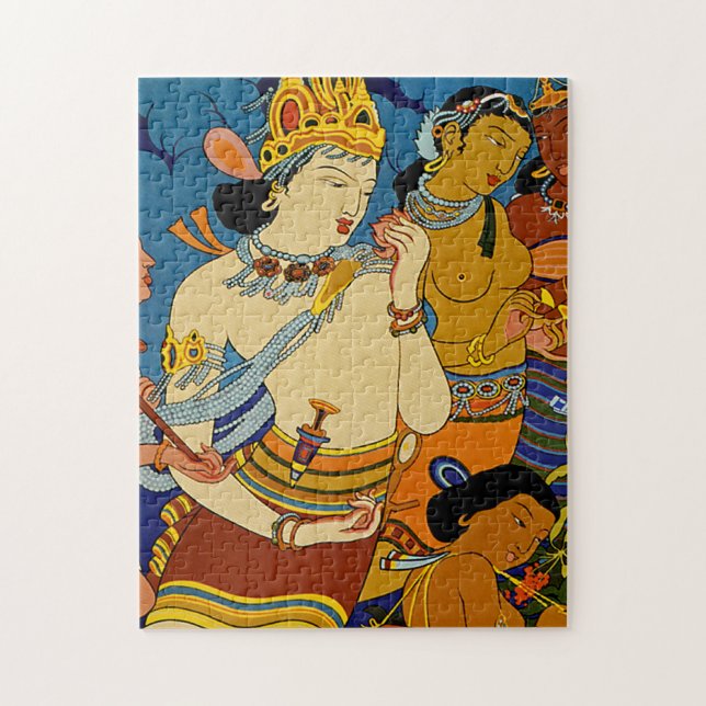 Puzzle Ver India ~ Ajanta Frescoes (Vertical)