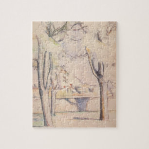 Puzzle Ver por los árboles de Paul Cezanne, arte vintage